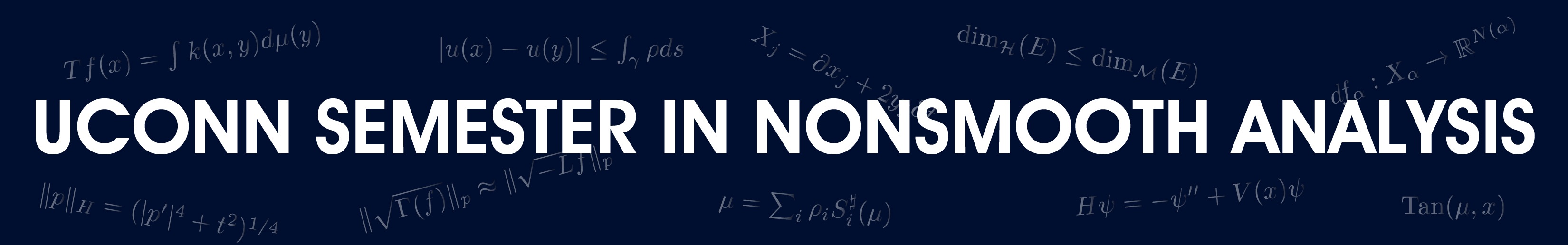 UConn Special Semester in Nonsmooth Analysis